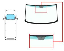 PARE-BRISE MERCEDES VITO (W638) 1996-2003 AVANT / VERT BANDE VERTE / AVEC BASE MIROIR 