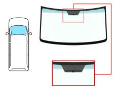 PARE-BRISE MERCEDES SPRINTER (90_) 1995-2001 CABINE BASSE / AVANT / VERT BANDE VERTE / AVEC BASE MIROIR 