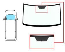 PARE-BRISE MERCEDES SPRINTER (90_) 1995-2001 CABINE HAUTE / AVANT / VERT / AVEC BASE MIROIR 