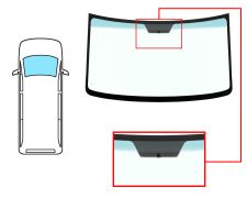 PARE-BRISE MERCEDES SPRINTER (90_) 1995-2001 CABINE HAUTE / AVANT / VERT BANDE VERTE / AVEC BASE MIROIR 