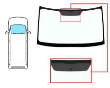 PARE-BRISE VOLKSWAGEN CRAFTER 2011-2017 AVANT / VERT / AVEC BASE MIROIR 