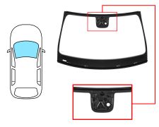 PARE-BRISE MERCEDES CLASE A (W177) 2018-> AVANT / VERT / ACOUSTIQUE / AVEC BASE MIROIR / AVEC CAPTEUR / AVEC 1 SUPPORT CAMÉRA / JOINTS PRÉMONTÉS