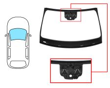 PARE-BRISE MERCEDES CLASE A (W177) 2018-> AVANT / VERT / ACOUSTIQUE / AVEC BASE MIROIR / AVEC CAPTEUR / AVEC 2 SUPPORTS CAMÉRA / AFFICHAGE TÊTE HAUTE / JOINTS PRÉMONTÉS