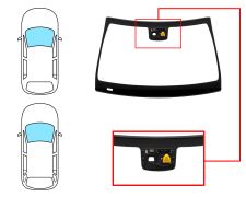 PARE-BRISE MERCEDES CLASE C (W205) 2014-2018 4 PORTES / BREAK / AVANT / VERT / AVEC BASE MIROIR / AVEC CAPTEUR / AVEC SUPPORT CAMÉRA / JOINTS PRÉMONTÉS 