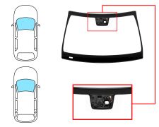 PARE-BRISE MERCEDES CLASE C (W205) 2014-2018 4 PORTES / BREAK / AVANT / VERT / ACOUSTIQUE / AVEC BASE MIROIR / AVEC CAPTEUR / AVEC SUPPORT CAMÉRA MODIFIÉ / JOINTS PRÉMONTÉS 