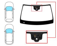 PARE-BRISE MERCEDES CLASE E (W213) 2016-2020 4 PORTES / BREAK / AVANT / VERT / AVEC CAPTEUR / AVEC SUPPORT CAMÉRA MODIFIÉ / JOINTS PRÉMONTÉS 