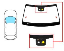 PARE-BRISE MERCEDES CLASE GLC (X253) 2015-2020 AVANT / VERT / ACOUSTIQUE / AVEC CAPTEUR / AVEC SUPPORT CAMÉRA / ANTENNE / JOINTS PRÉMONTÉS