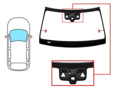 PARE-BRISE MERCEDES CLASE GLC (X253) 2015-2020 AVANT / VERT / ACOUSTIQUE / AVEC CAPTEUR / AVEC SUPPORT CAMÉRA MODIFIÉ / AFFICHAGE TÊTE HAUTE / ANTENNE / JOINTS PRÉMONTÉS
