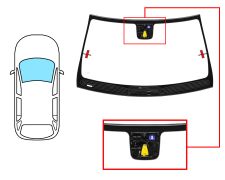 PARE-BRISE MERCEDES CLASE M (W166) 2011-2015 AVANT / VERT / AVEC BASE MIROIR / AVEC CAPTEUR / ANTENNE / CHAUFFANT / JOINTS PRÉMONTÉS EN BAS