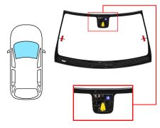 PARE-BRISE MERCEDES CLASE M (W166) 2011-2015 AVANT / VERT / AVEC BASE MIROIR / AVEC CAPTEUR / AVEC SUPPORT CAMÉRA / CHAUFFANT / JOINTS PRÉMONTÉS EN BAS