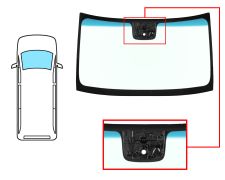 PARE-BRISE MERCEDES SPRINTER (907/910) 2018-> AVANT / VERT BANDE BLEUE / AVEC BASE MIROIR / AVEC CAPTEUR / AVEC SUPPORT CAMÉRA 