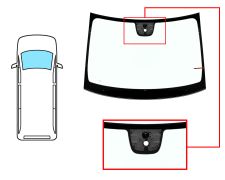 PARE-BRISE MERCEDES VITO (W447) 2014-> AVANT / VERT / AVEC BASE MIROIR / ANTENNE / AVEC CAPTEUR ROND / JOINTS PRÉMONTÉS EN BAS