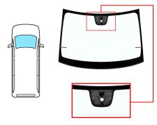 PARE-BRISE MERCEDES VITO (W447) 2014-> AVANT / VERT / AVEC BASE MIROIR / ANTENNE MODIFIÉE / AVEC CAPTEUR / JOINTS PRÉMONTÉS EN BAS