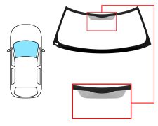 PARE-BRISE MINI COOPER 2007-2010 AVANT / VERT / AVEC SERIGRAPHIE