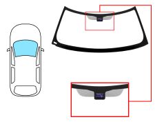 PARE-BRISE MINI COOPER 2007-2010 AVANT / VERT / AVEC CAPTEUR / AVEC SERIGRAPHIE