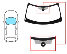 PARE-BRISE MINI COUNTRYMAN 2017-2020 AVANT / VERT / AVEC CAPTEUR ROND / JOINTS PRÉMONTÉS 