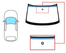 PARE-BRISE MITSUBISHI 3000GT 1990-1999 AVANT / VERT BANDE BLEUE / AVEC BASE MIROIR 