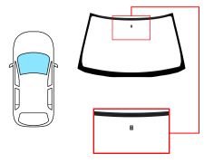 PARE-BRISE MITSUBISHI CARISMA 1995-1999 4/5 PORTES / AVANT / VERT / AVEC BASE MIROIR 