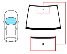 PARE-BRISE MITSUBISHI COLT 2004-2008 3 PORTES / AVANT / VERT / AVEC BASE MIROIR 
