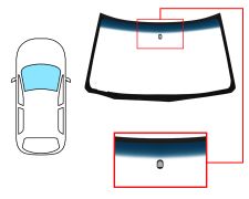 PARE-BRISE MITSUBISHI ECLIPSE 1990-1995 AVANT / VERT BANDE BLEUE 