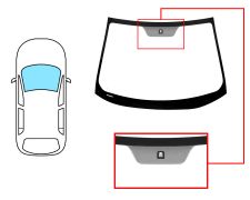 PARE-BRISE MITSUBISHI LANCER 2007-2016 4/5 PORTES / AVANT / VERT / AVEC BASE MIROIR 