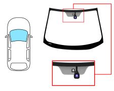 PARE-BRISE MITSUBISHI LANCER 2007-2016 4/5 PORTES / AVANT / VERT / AVEC BASE MIROIR / AVEC CAPTEUR 