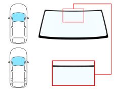 PARE-BRISE MITSUBISHI PAJERO 1997-2000 3/5 PORTES / AVANT / BLEU