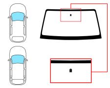 PARE-BRISE MITSUBISHI PAJERO 2003-2007 3/5 PORTES / AVANT / VERT / AVEC BASE MIROIR