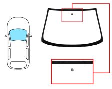 PARE-BRISE MITSUBISHI SPACE STAR 1998-2003 AVANT / VERT / AVEC BASE MIROIR 