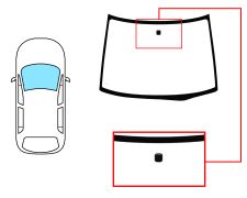 PARE-BRISE MITSUBISHI SPACE WAGON 1999-2004 AVANT / VERT / AVEC BASE MIROIR 