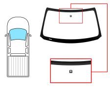 PARE-BRISE MITSUBISHI L200 2015-2019 AVANT / VERT / AVEC BASE MIROIR / JOINTS PRÉMONTÉS