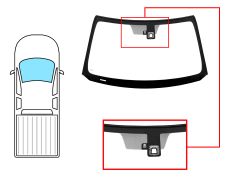 PARE-BRISE MITSUBISHI L200 2015-2019 AVANT / VERT / AVEC BASE MIROIR / AVEC CAPTEUR / AVEC SUPPORT CAMÉRA / JOINTS PRÉMONTÉS