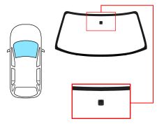 PARE-BRISE MITSUBISHI PAJERO SPORT / CHALLENGER 1997-2000 AVANT / VERT / AVEC BASE MIROIR 