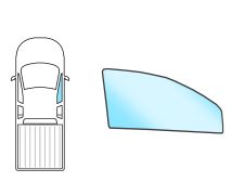 VITRE TOYOTA HILUX 2016-2021 4 PORTES / AVANT / VERT / DROITE / JOINTS PRÉMONTÉS