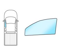 VITRE TOYOTA HILUX 2016-2021 4 PORTES / AVANT / VERT / GAUCHE / JOINTS PRÉMONTÉS