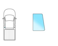 VITRE TOYOTA HILUX 2016-2021 4 PORTES / ARRIÈRE / FIXE / VERT / GAUCHE