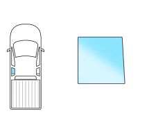 VITRE TOYOTA HILUX 2016-2021 4 PORTES / ARRIÈRE / VERT / GAUCHE / JOINTS PRÉMONTÉS