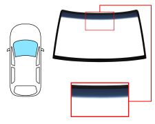 PARE-BRISE NISSAN 200SX 1988-1994 AVANT / VERT BANDE BLEUE