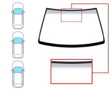 PARE-BRISE NISSAN ALMERA 1995-1998 3/4 PORTES / BREAK / AVANT / VERT BANDE GRISE