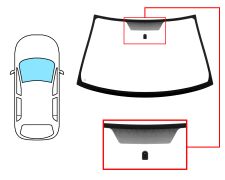 PARE-BRISE NISSAN ALMERA 2000-2003 4 PORTES / AVANT / VERT / AVEC BASE MIROIR MODIFIÉE 