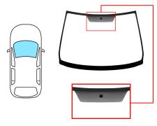 PARE-BRISE NISSAN ALMERA TINO 2000-2006 AVANT / VERT / AVEC BASE MIROIR 