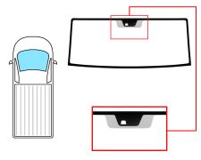 PARE-BRISE NISSAN CABSTAR 2007-2014 AVANT / VERT / AVEC SUPPORT CAMÉRA