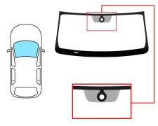 PARE-BRISE NISSAN CUBE 2009-2014 AVANT / VERT / AVEC CAPTEUR