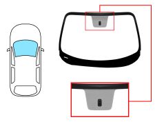 PARE-BRISE NISSAN JUKE 2014-2019 AVANT / VERT / AVEC BASE MIROIR / JOINTS PRÉMONTÉS