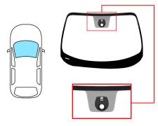PARE-BRISE NISSAN JUKE 2014-2019 AVANT / VERT / ACOUSTIQUE / AVEC BASE MIROIR / AVEC CAPTEUR