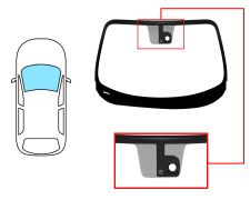PARE-BRISE NISSAN JUKE 2014-2019 AVANT / VERT / AVEC BASE MIROIR MODIFIÉE / AVEC CAPTEUR MODIFIÉ / JOINTS PRÉMONTÉS