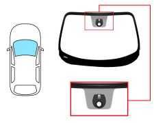 PARE-BRISE NISSAN JUKE 2014-2019 AVANT / VERT / ACOUSTIQUE / AVEC BASE MIROIR / AVEC CAPTEUR MODIFIÉ / JOINTS PRÉMONTÉS 