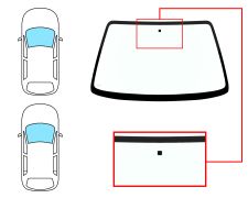PARE-BRISE NISSAN MICRA 2000-2002 3/5 PORTES / AVANT / VERT / AVEC BASE MIROIR 