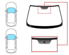 PARE-BRISE NISSAN MICRA 2002-2005 3/5 PORTES / AVANT / VERT / AVEC BASE MIROIR 
