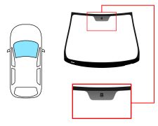 PARE-BRISE NISSAN MICRA 2002-2005 CABRIOLET / AVANT / VERT / AVEC BASE MIROIR 